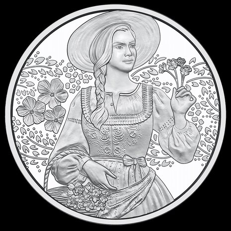 Oostenrijk 10 euro 2025 "Aufdirndl - Linnen", Prooflike/HGH in Zilver Ag 925