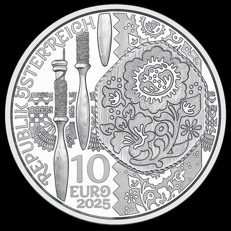 Oostenrijk 10 euro 2025 "Aufdirndl - Linnen", Proof in Zilver Ag 925