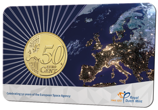 Nederland  50 cent 2025 "50 Jaar ESA", BU