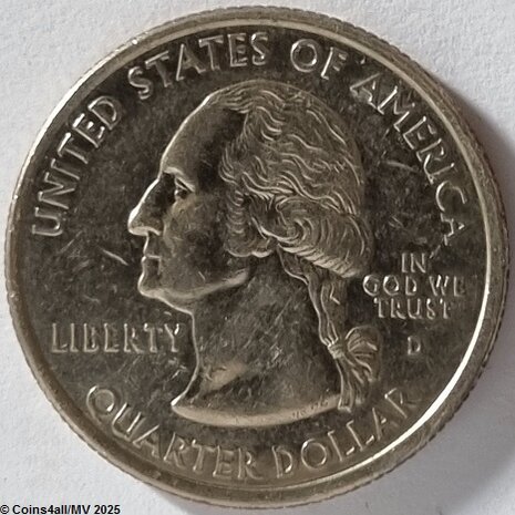 25 Cent 2000, Virginia 'The Old Dominion', UNC mmt D error strike