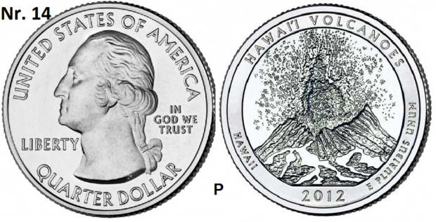 25 Cent 2012, Hawai'i Volcanoes National Park, Hawaii mmt P