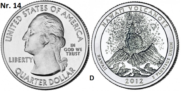 25 Cent 2012, Hawai'i Volcanoes National Park, Hawaii mmt D