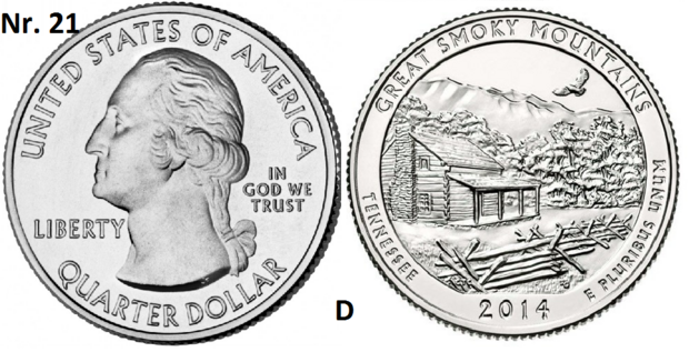 25 Cent 2014, Great Smokey Mountains National Park, Tennessee
