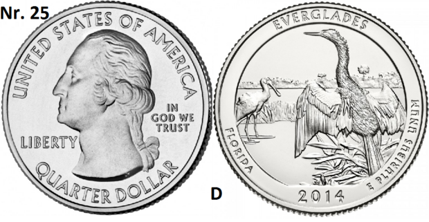 25 Cent 2014, Everglades National Park, Florida mmt D