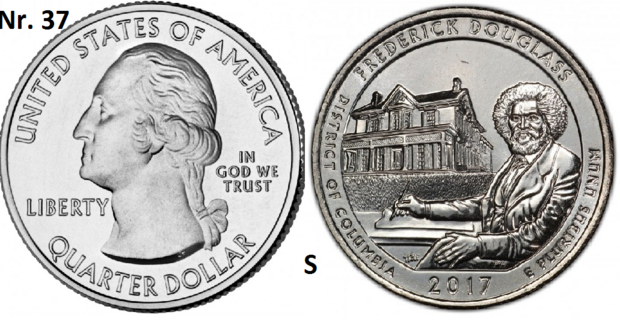 25 Cent 2017, Frederick Douglass National Historic site, Washington D.C., mmt S