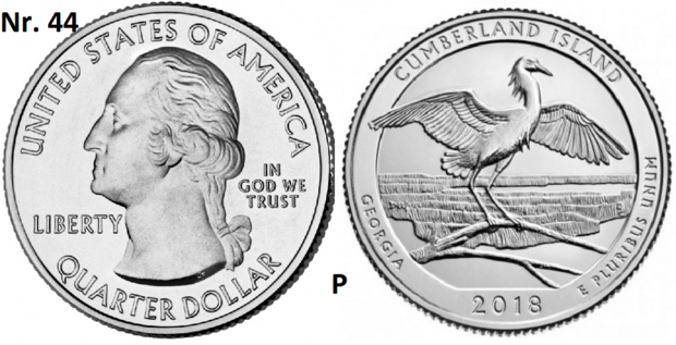 25 Cent 2018, Cumberland Island National Seashore, Georgia mmt P