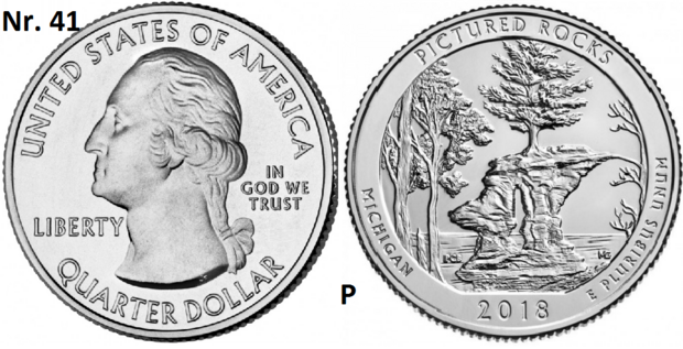 25 Cent 2018, Pictured Rocks National Lakeshore, Michigan mmt P