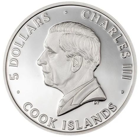 Cook Islands 5 Dollar 2025 'Paus Fransiscus', zilver Ag 999, Proof