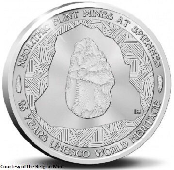 België 10 Euro 2025 "Neolithische Vuursteenmijnen Spiennes", Proof met COA in doosje