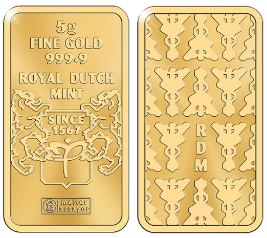 Nederland Goudbaar 5 gram
