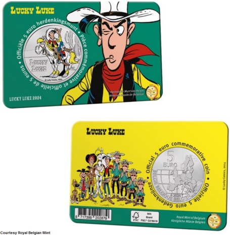 2024: Lucky Luke, voor- en achterkant