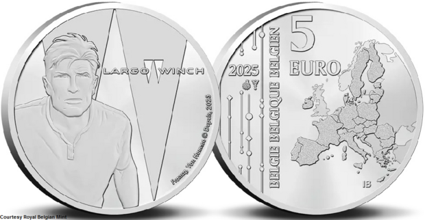 2025: Largo Winch, munt voor- en achterkant