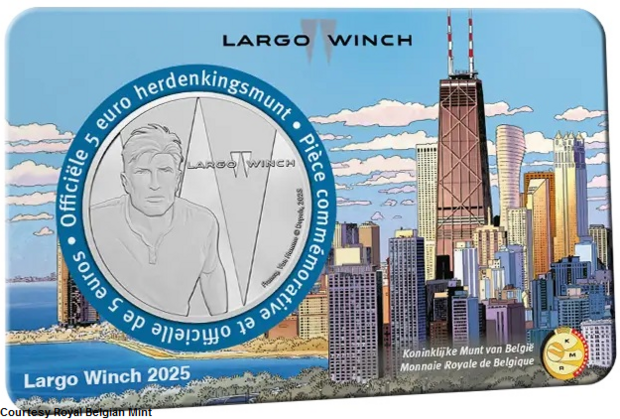 2025: Largo Winch, BU in coincard voorkant
