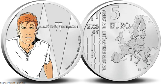 2025: Largo Winch, munt voor- en achterkant