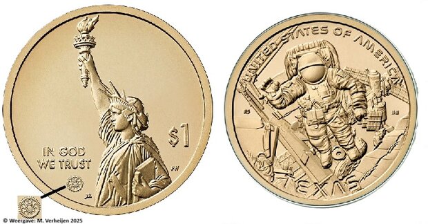 1 US Dollar 2025, Texas