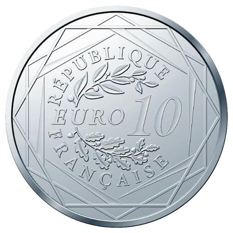 2025: Achterkant 10 euro "Jupiter", UNC Zilver 0,333