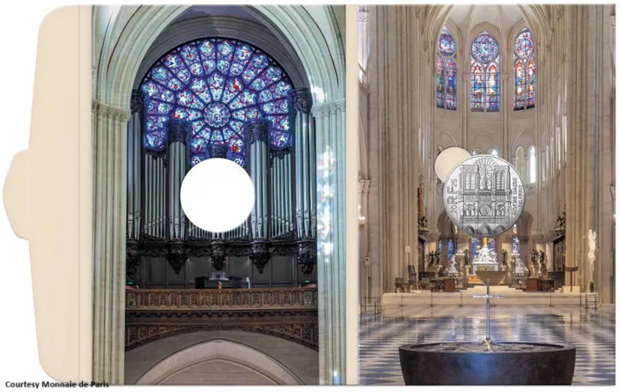 10 euro 2025 "Notre Dame", Zilver, verpakking binnenkant