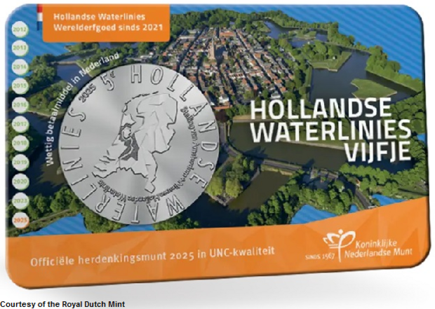 2025: Hollandse Waterlinies, UNC in coincard