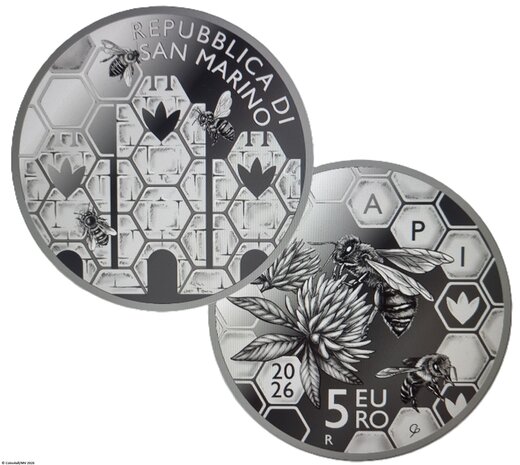 2026: 5 Euro 2026 Bijen