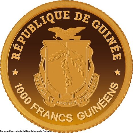 2025: 1.000 Franc 'Bulgarije - Introductie Euro', Proof goud Au 999