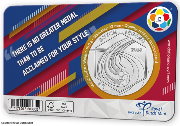 Nederland Penning 2026: 'Johan Cruyff Legacy', Oranje-Barcelona Editie