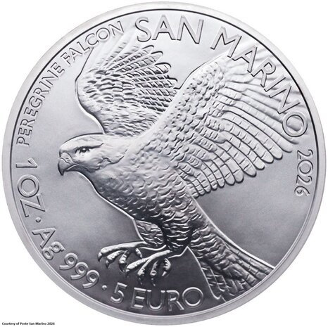 2026: Falco Pellegrino, 1 Ounce 0,999 Ag