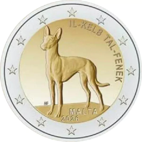 Malta 2 Euro 2026 "Faraohond"