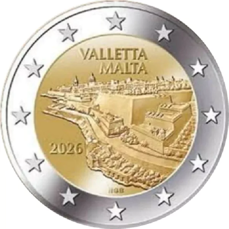 Malta 2 Euro 2026 "Valletta", BU in blister