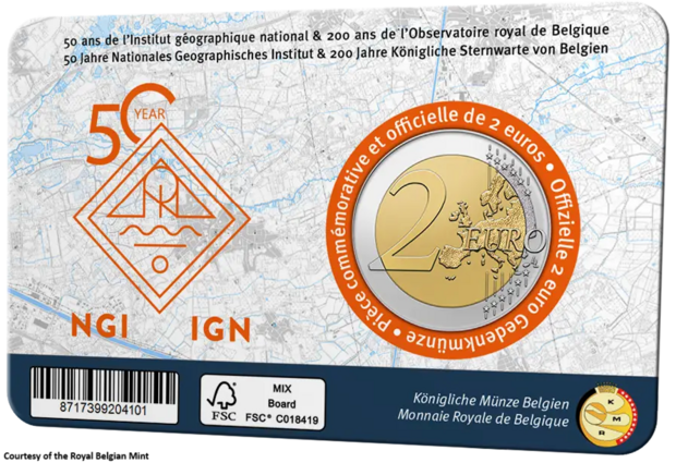 2026: 50 Jaar NGI en 200 jaar Koninklijke Sterrenwacht van Belgi&euml;, BU in coincard Nederlands