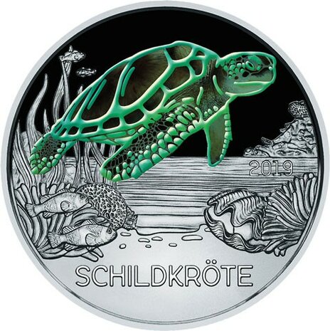 Oostenrijk 3 euro 2019 "Schildpad", BU