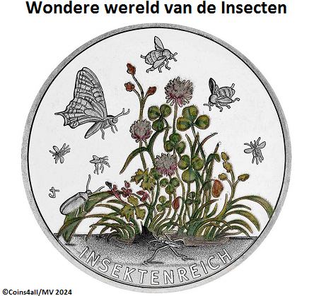 5-Euromunten-Insectenwereld