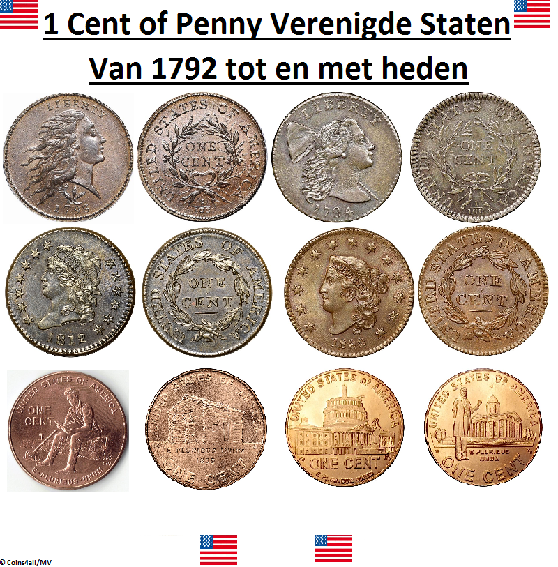 1-Cent-vanaf-1792-tot-heden
