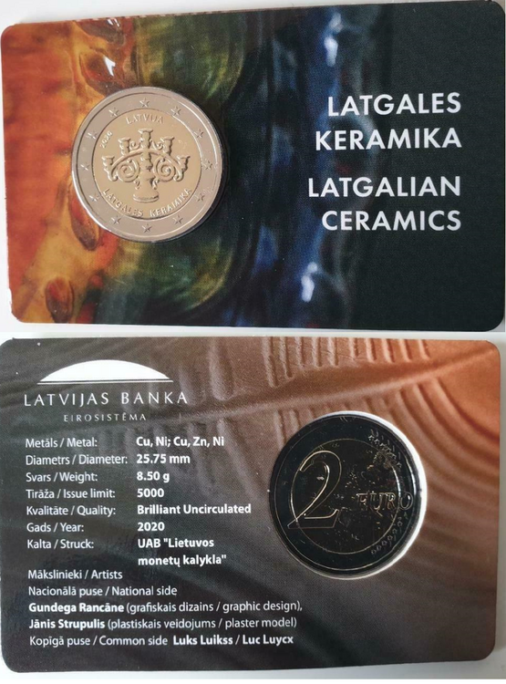 Letland 2 euro 2020 