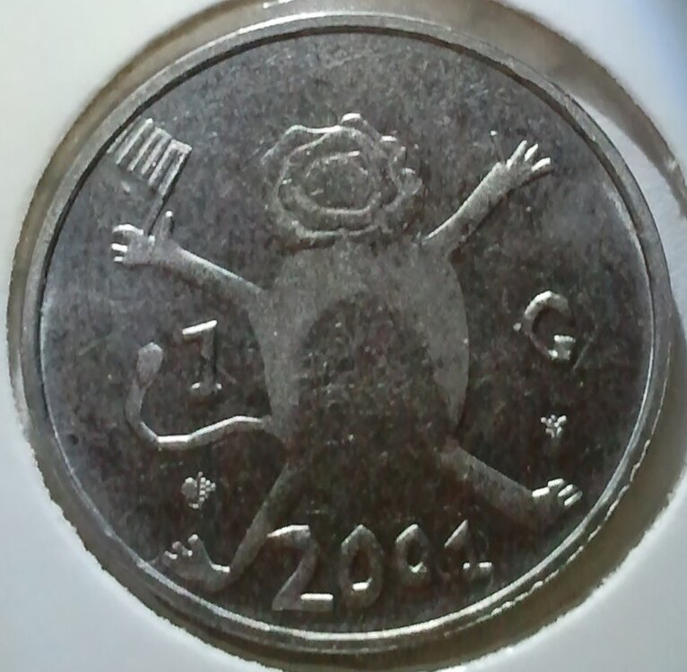 Beatrix 1 Gulden 2001, UNC, laatste gulden