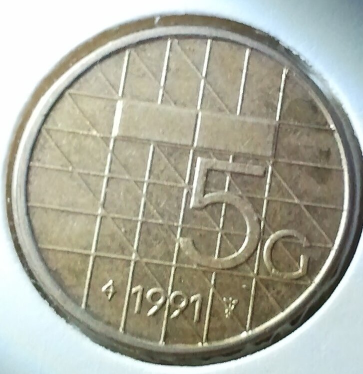 5 Gulden 1991, UNC,