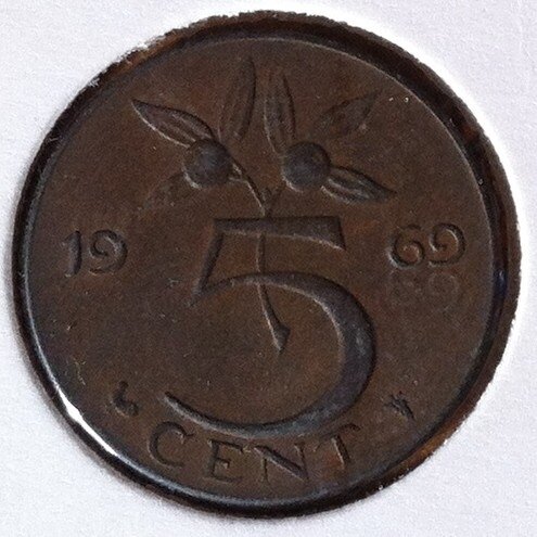 5 Cent 1969, haan, UNC