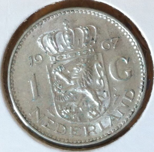 1 Gulden 1967, UNC, Zilver