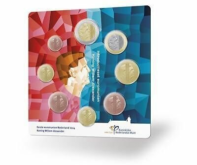 Nederland UNC-set 2014, 8 munten met normale 2 euromunt in blister