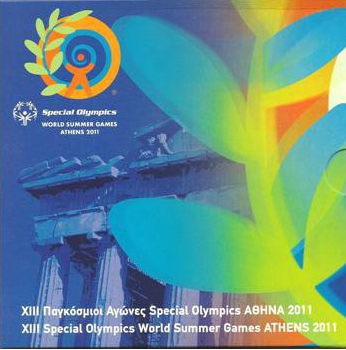 Griekenland BU-Set 2011 met 10 euromunt: Special Olympics Acropolis
