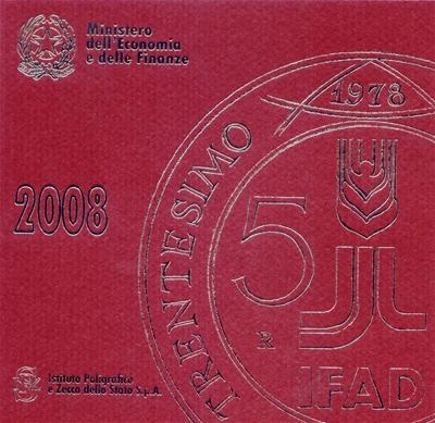 Italië BU-Set 2008 met 5 euromunt 
