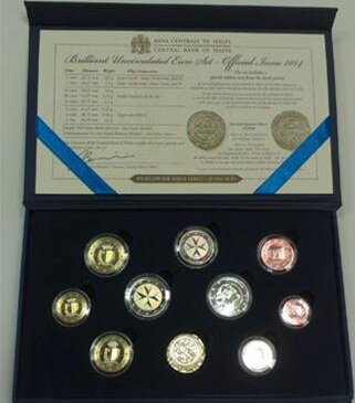 Malta BU-Set 2014 met bijzondere 2 euromunt 