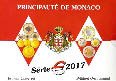 Monaco BU-set 2017, 8 circulatiemunten