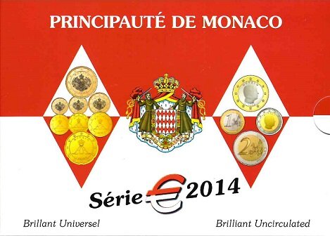 Monaco BU-set 2014, 8 circulatiemunten
