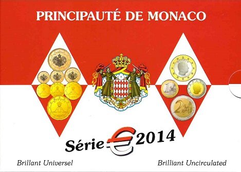 Monaco BU-set 2014, 8 circulatiemunten