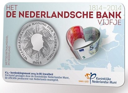 Nederland 5 euro 2014 