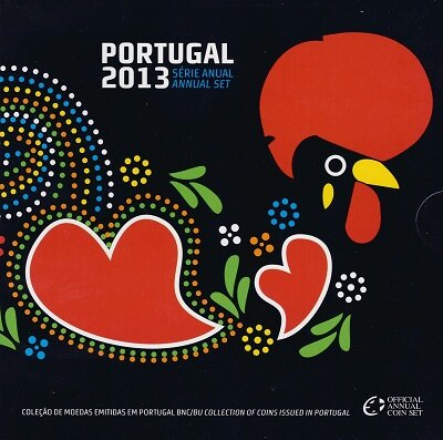 Portugal BU-set 2013, met normale 2 euromunt