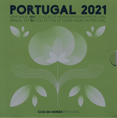 Portugal BU-set 2021, met normale 2 euromunt