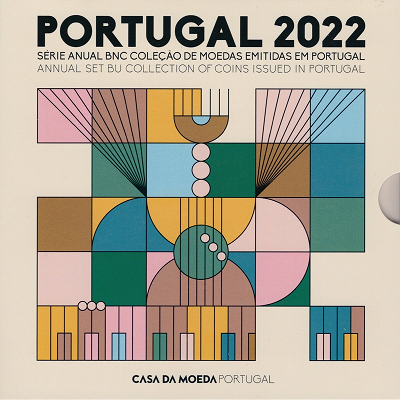 Portugal BU-set 2022, met normale 2 euromunten