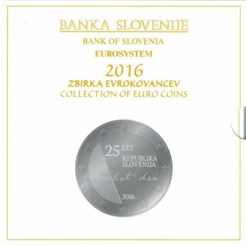 Slovenië BU-set 2016 met normale 2 euromunt