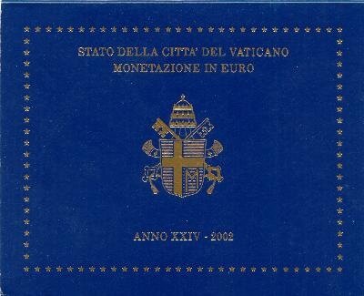 Vaticaanstad BU-set 2002, met normale 2 euromunt
